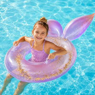 Mermaid inflatable wheel with glitter galaxy 94 cm XXL