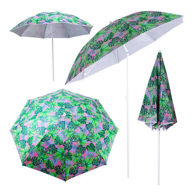 Parasol ogrodowy plażowy regulowany 150cm łamany liście