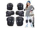 Protectors RALLEX for knees, elbows, wrists, rollers, bike, scooter, set black 1