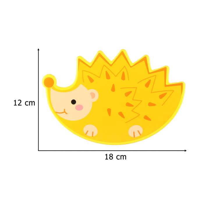 Puzzle game balancing hedgehog fruit threading
