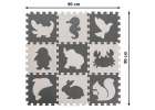 Puzzle piankowe mata dla dzieci 9 el. czarny-ecru 85cm x 85cm x 1cm 3