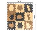 Puzzle piankowe mata dla dzieci 9el. beż-brąz-czarny 85cm x 85cm x 1cm 6