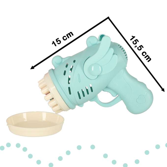 Soap bubble gun soap bubbles with wings blue