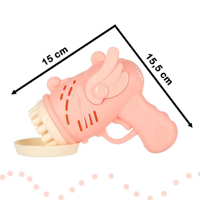 Soap bubble gun soap bubbles with wings pink
