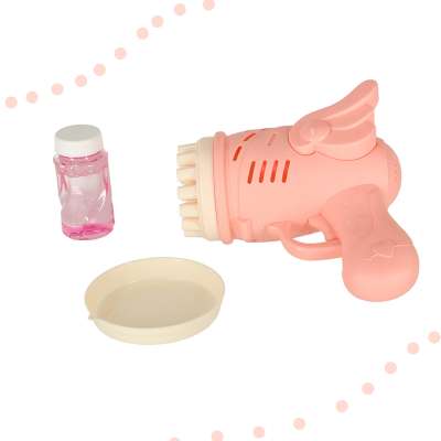 Soap bubble gun soap bubbles with wings pink