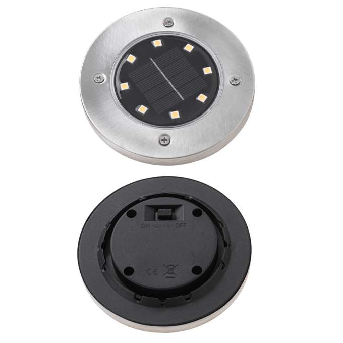 Solar garden ground invasion lights 8LED 4pcs cold white