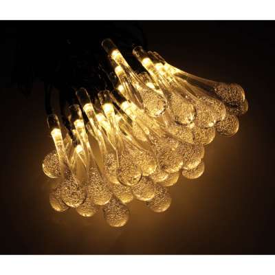Solar garden icicle lights 6.5m 30LED warm bi