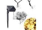 Solar garden lights flowers 7m 50LED warm white 1