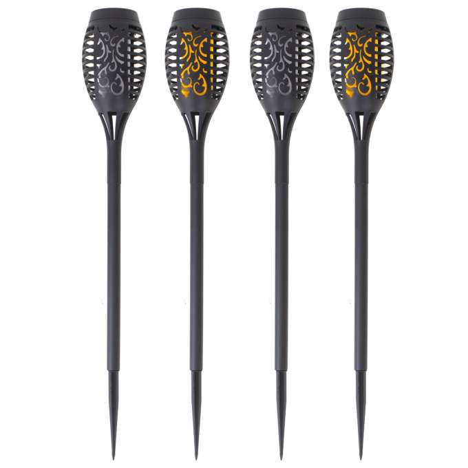 Solar garden torch lights 12LED 4pcs.