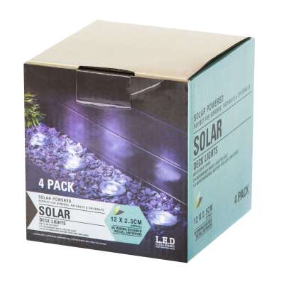 Solar ground garden invasion lights 8LED 4pcs warm white