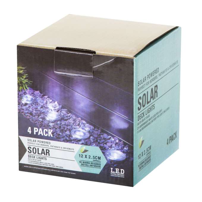Solar ground garden invasion lights 8LED 4pcs warm white