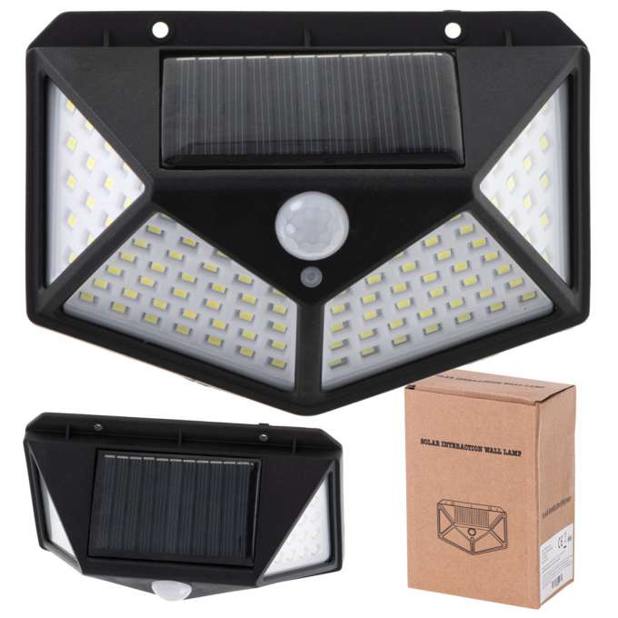 Solar motion and dusk sensor lamp 100 LEDs