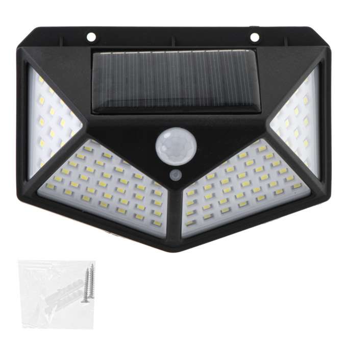 Solar motion and dusk sensor lamp 100 LEDs