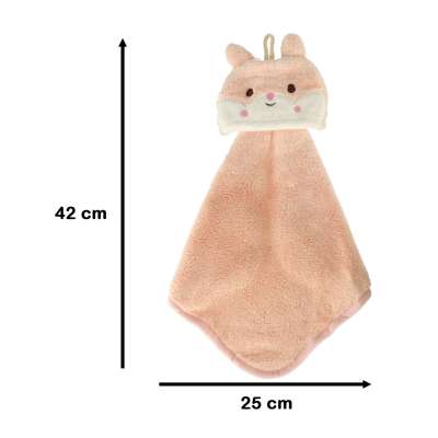 Baby hand towel 42x25cm pink rabbit