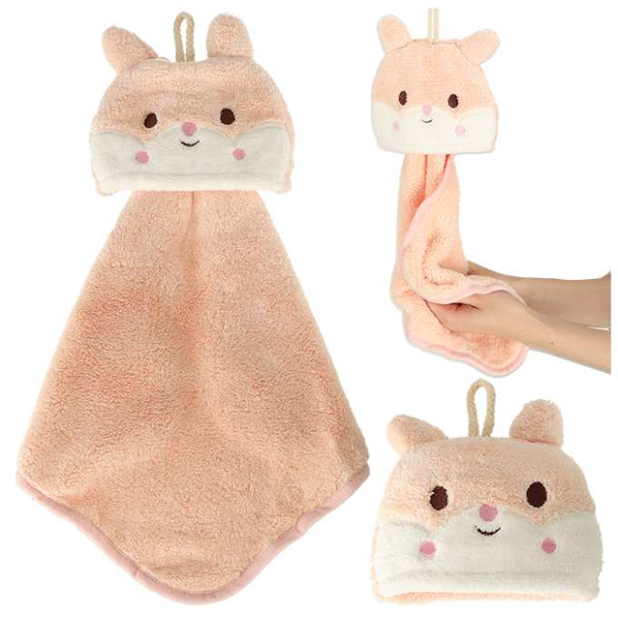 Baby hand towel 42x25cm pink rabbit