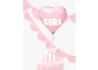 Balon foliowy "It's a girl" na baby shower serce różowe 48cm 2