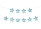 Baner napis na baby shower gwiazdki jasnoniebieskie 290cm x 16,5cm 1