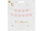 Banner sign for baby shower stars bright pink 290cm x 16.5cm 3
