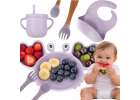 Children's silicone utensils crab set of 9 pieces purple 1