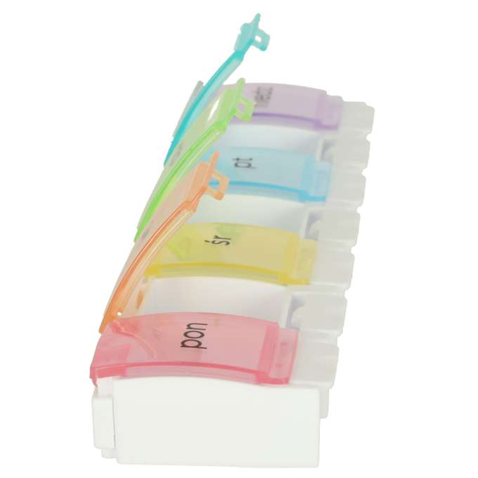 Container organizer for tablets medicines weekly 7 days EN