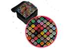 Double-sided alcohol markers in case 120 + stand 3