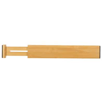 Drawer organizer adjustable bamboo separator 43x6x1.5cm 1 piece