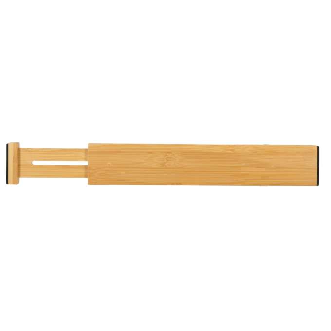 Drawer organizer adjustable bamboo separator 43x6x1.5cm 1 piece