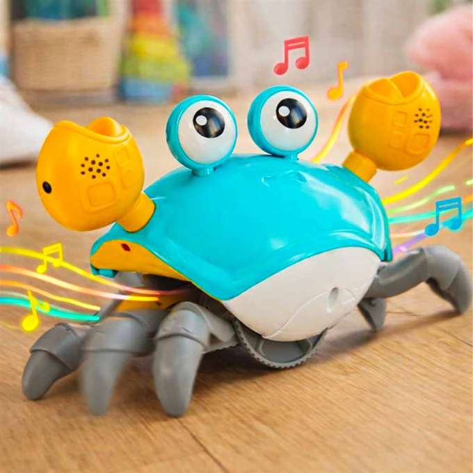 Escaping crab crawling sensor interactive USB battery green