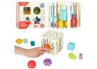 Flexible cube sensory puzzle plug-in blocks square with shape sorter 1