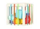 Flexible cube sensory puzzle plug-in blocks square with shape sorter 3