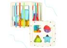 Flexible cube sensory puzzle plug-in blocks square with shape sorter 4