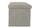 Folding pouffe with storage compartment gray large 76x38x38cm 3