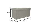 Folding pouffe with storage compartment gray large 76x38x38cm 7