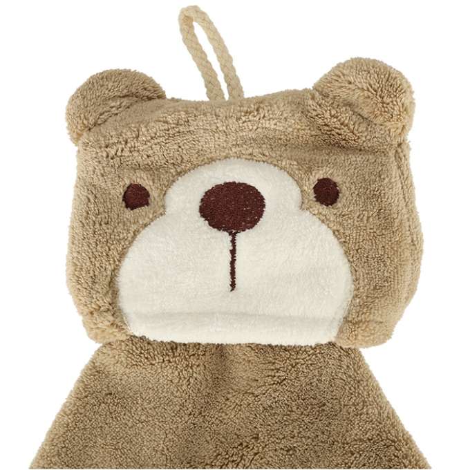 Hand towel for children 42x25cm brown teddy bear