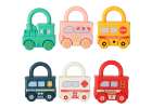 Log cars Montessori sensory toy 2
