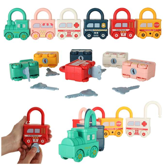 Log cars Montessori sensory toy