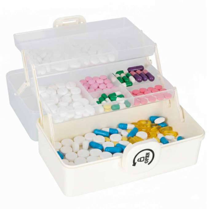 Medicines storage organiser medicine cabinet 29x19x15,5 cm