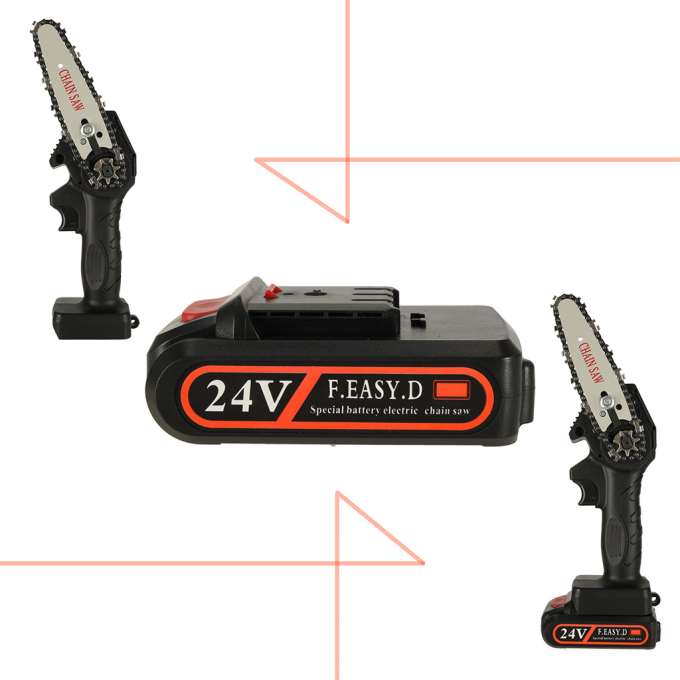 Mini chainsaw USB saw in case