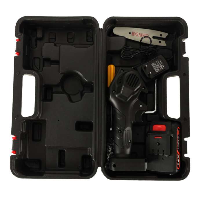 Mini chainsaw USB saw in case