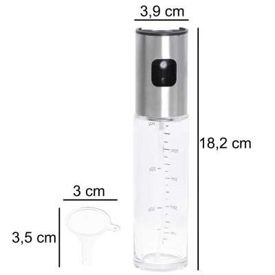 Oil dispenser sprayer with 100ml scale