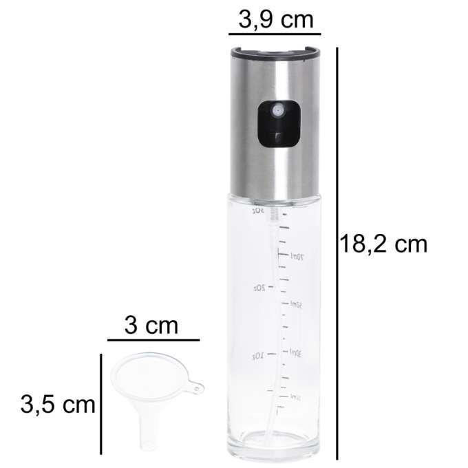 Oil dispenser sprayer with 100ml scale