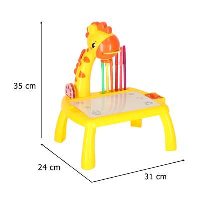 Projector projector drawing table giraffe yellow