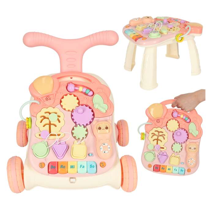 Pusher walker interactive educational table 3-in-1