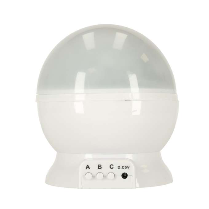 Star projector night light 2-in-1 USB white