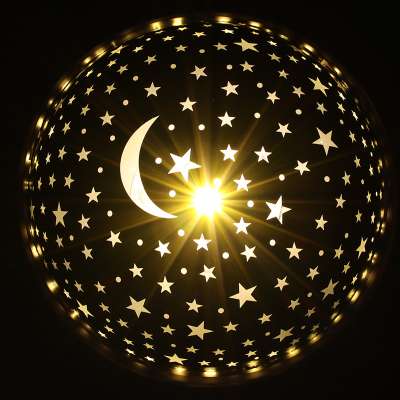 Star projector night light 2-in-1 USB white
