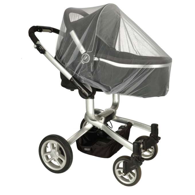 Stroller elastic mosquito net 140cm gray