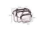 Transparent cosmetic bag travel organizer for airplane 3 pieces 13