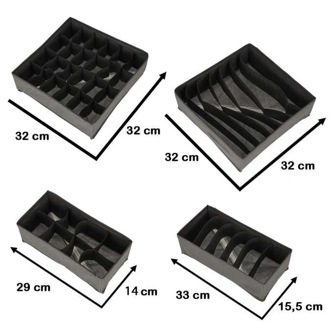 Underwear drawer organizer socks 4 pieces