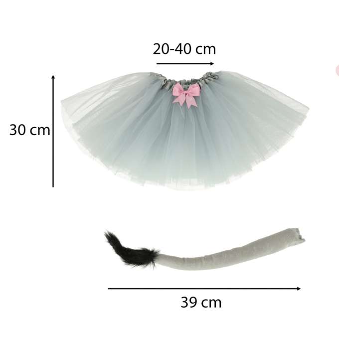 Carnival costume disguise donkey skirt headband 7 elements
