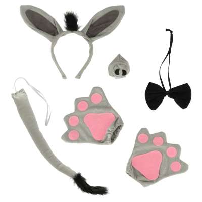 Donkey costume skirt headband 7 items
